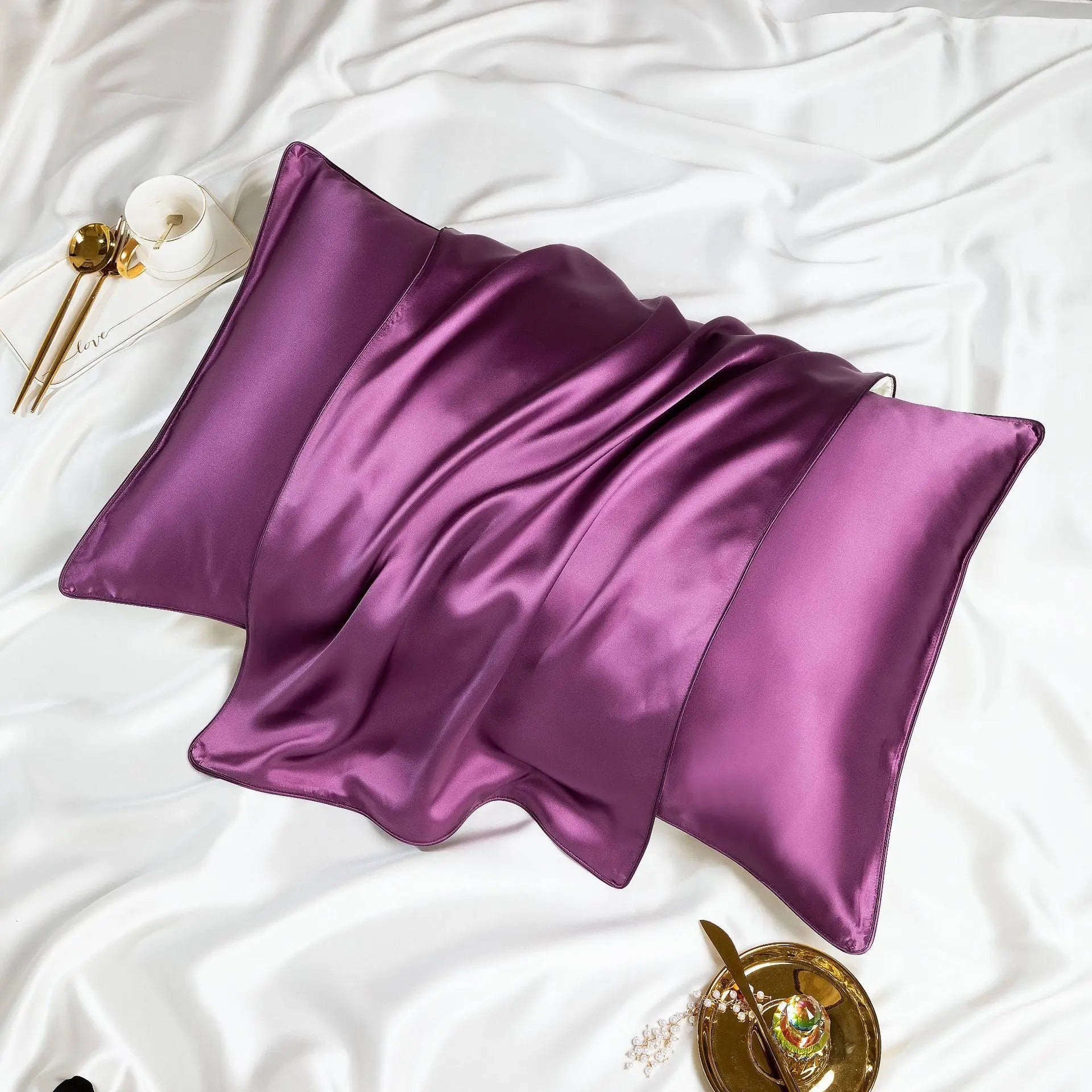 Natural 22 Momme 100% Mulberry Silk Pillowcase Natural Mulberry Pillow Case 48X74Cm