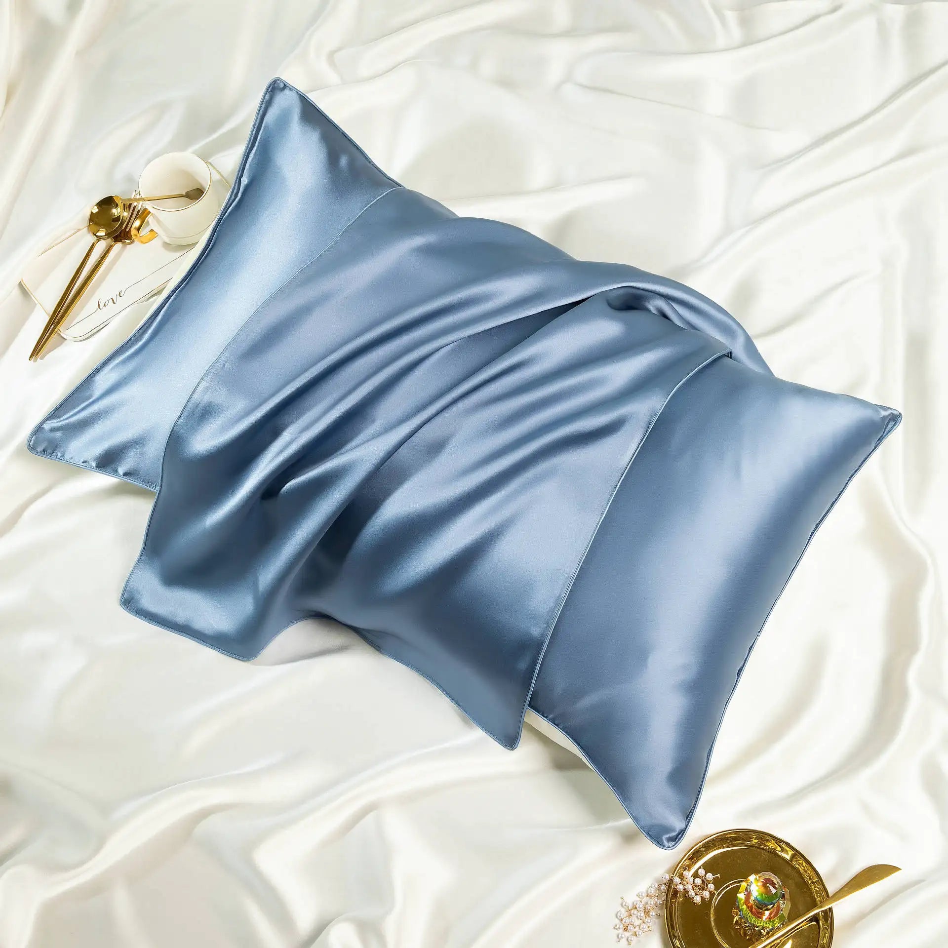 Natural 22 Momme 100% Mulberry Silk Pillowcase Natural Mulberry Pillow Case 48X74Cm