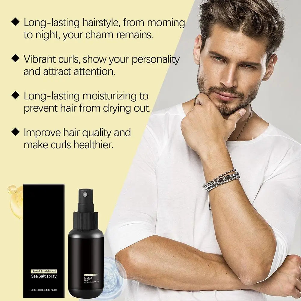 Sea Salt Spray Improving Volumizing, Natural Sea Salt Hair Styling Spray for Men Women Light Non-Greasy Fluffy Hair Fixing Spray