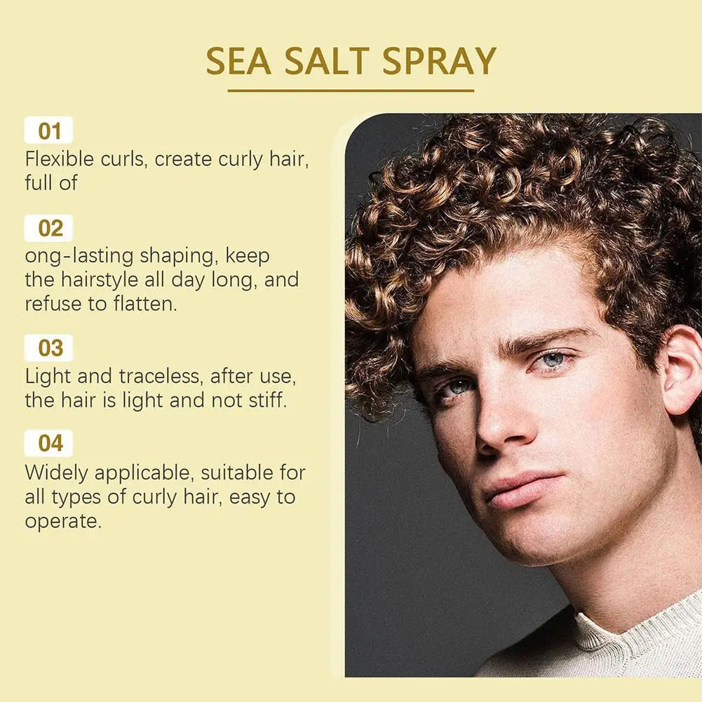 Sea Salt Spray Improving Volumizing, Natural Sea Salt Hair Styling Spray for Men Women Light Non-Greasy Fluffy Hair Fixing Spray