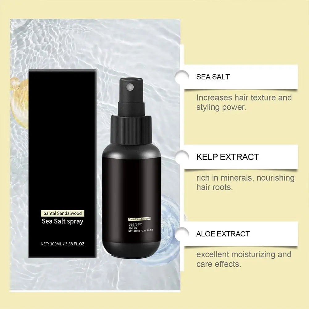 Sea Salt Spray Improving Volumizing, Natural Sea Salt Hair Styling Spray for Men Women Light Non-Greasy Fluffy Hair Fixing Spray