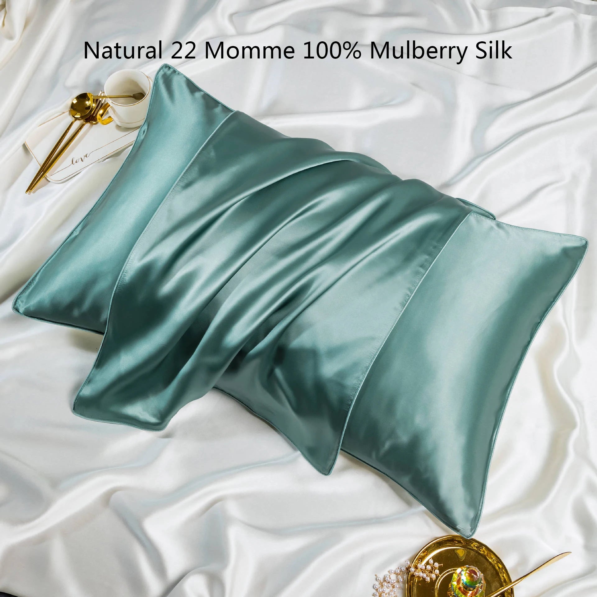 Natural 22 Momme 100% Mulberry Silk Pillowcase Natural Mulberry Pillow Case 48X74Cm