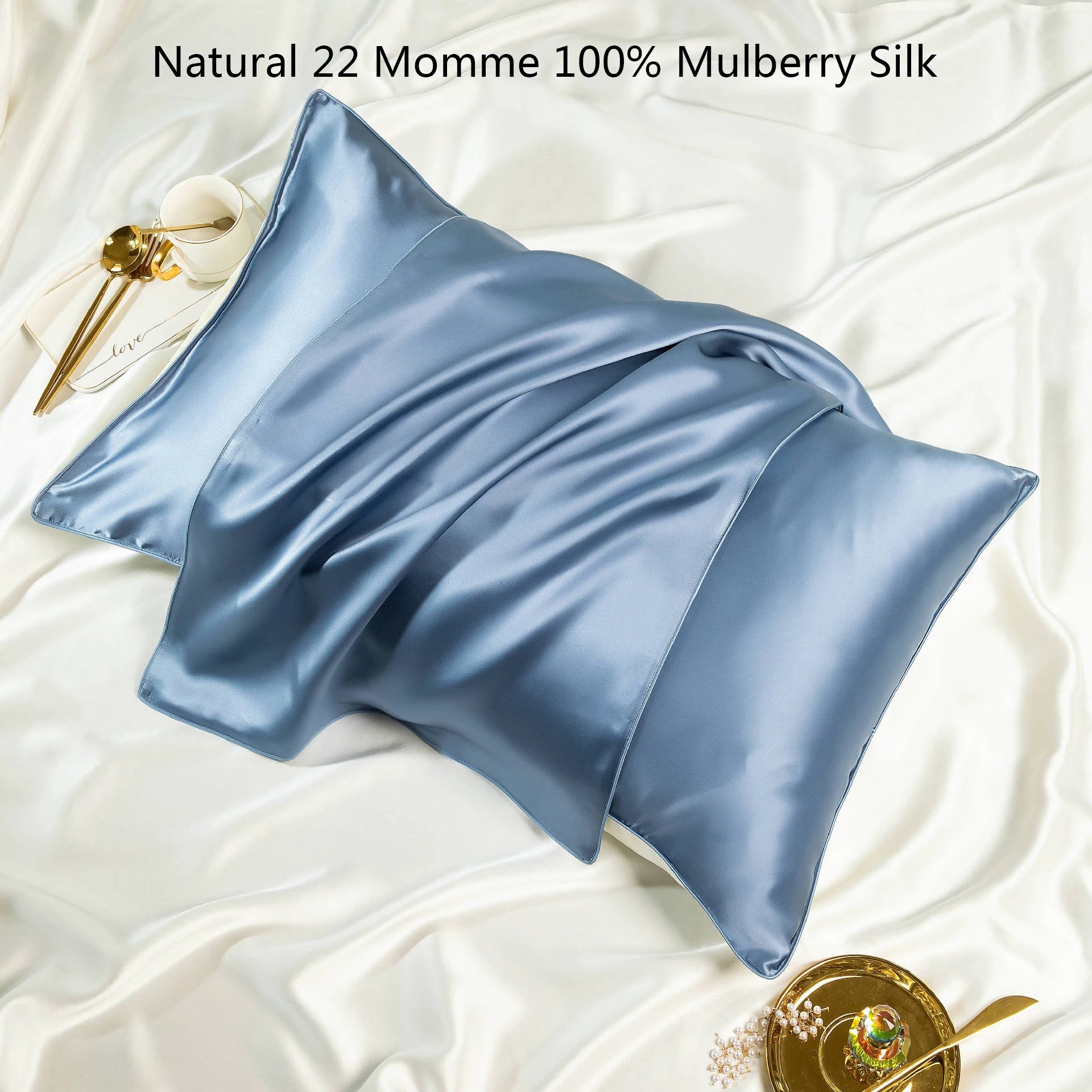 Natural 22 Momme 100% Mulberry Silk Pillowcase Natural Mulberry Pillow Case 48X74Cm