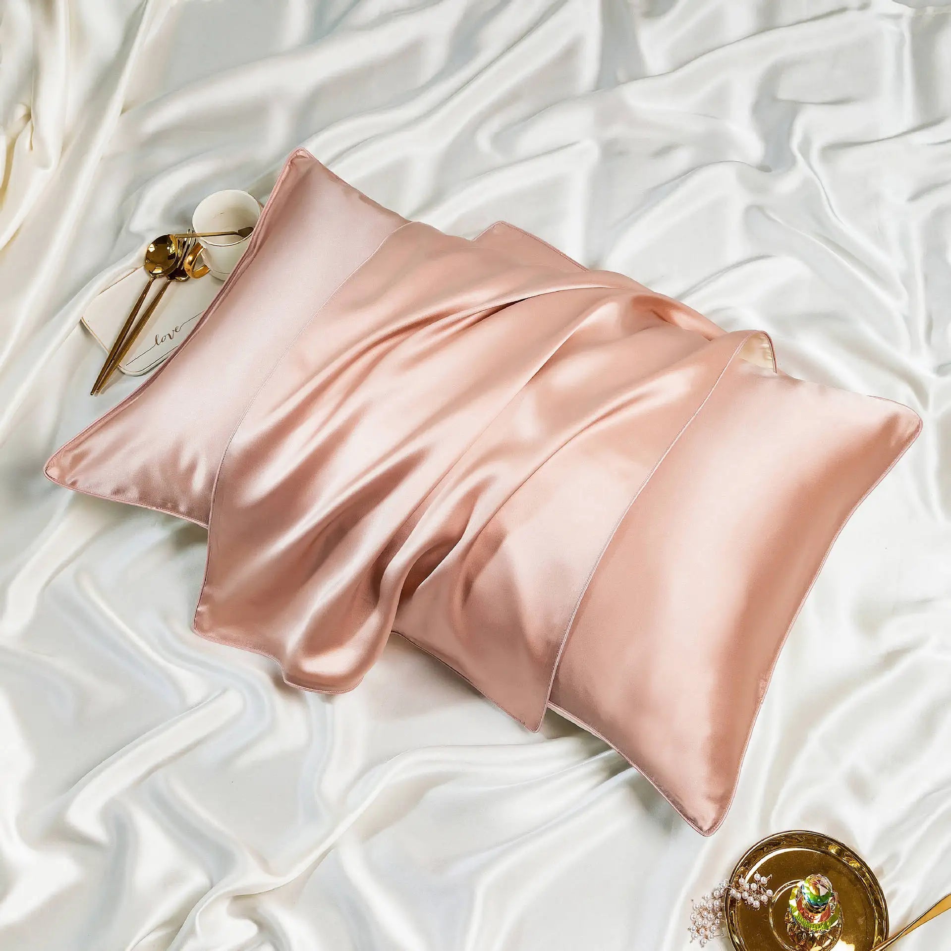 Natural 22 Momme 100% Mulberry Silk Pillowcase Natural Mulberry Pillow Case 48X74Cm