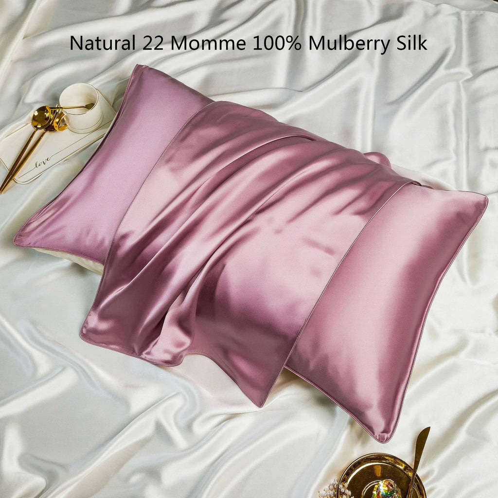 Natural 22 Momme 100% Mulberry Silk Pillowcase Natural Mulberry Pillow Case 48X74Cm