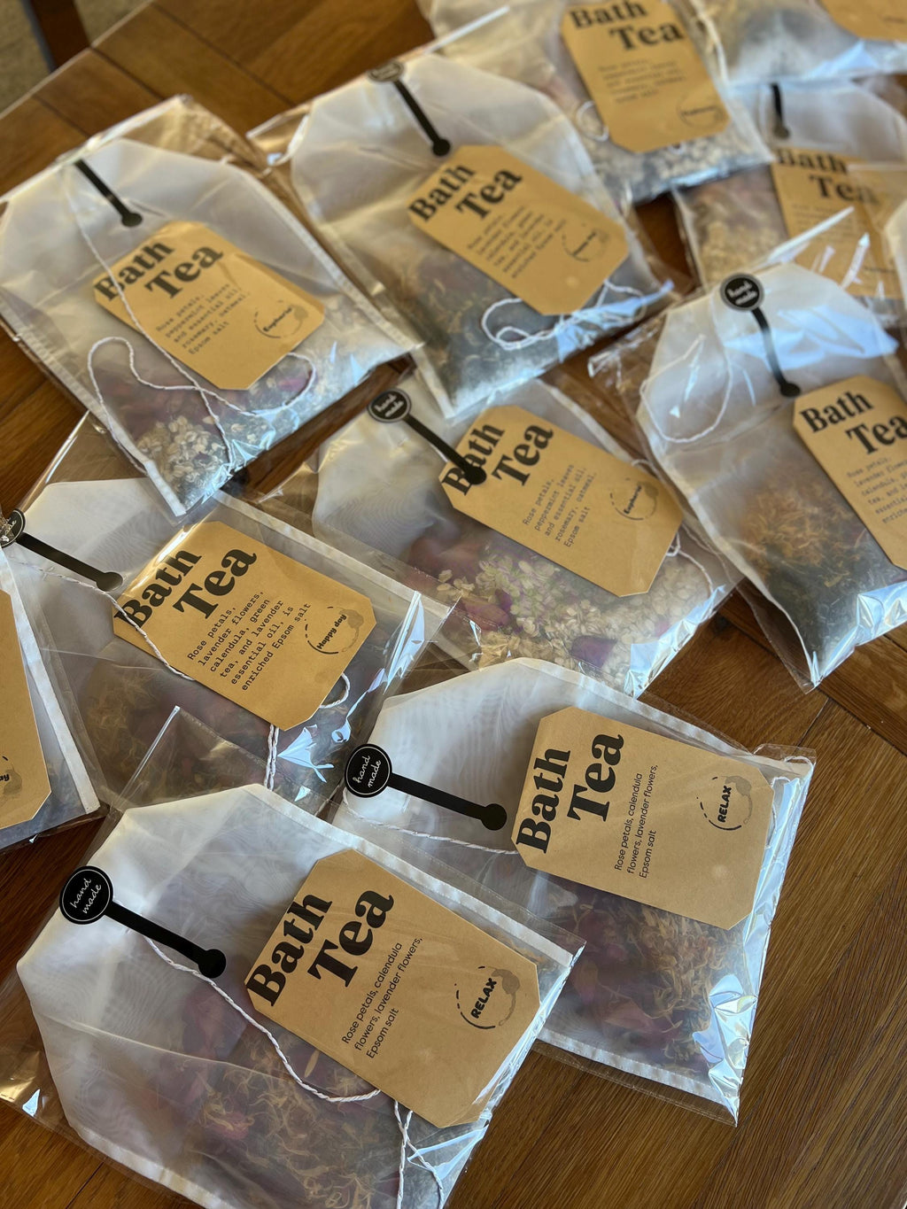 Handmade Herbal Bath Tea Bags: Natural Bath Soak Favors